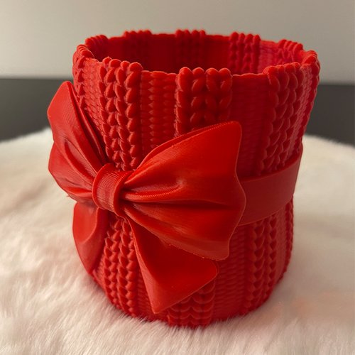 vază "cozy knit" cu fundiță